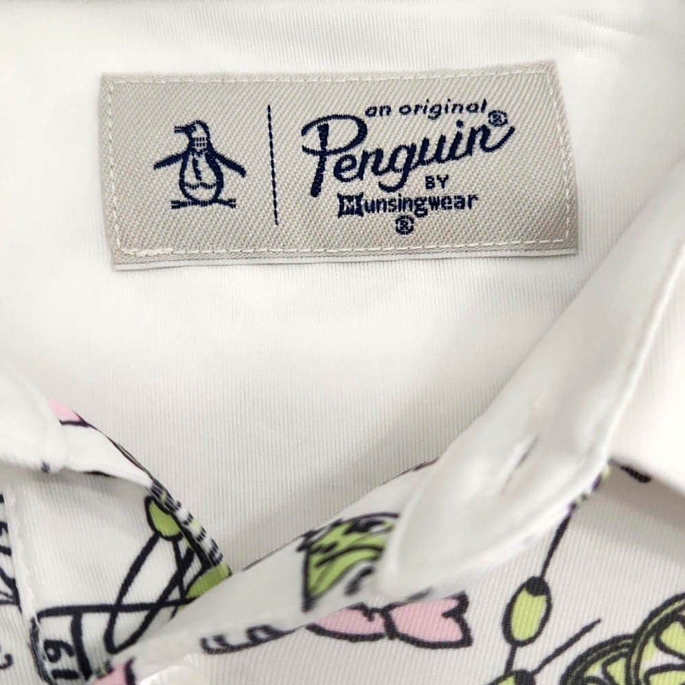 🐧Penguin golf shirt with a fun shrimp cocktail print. New, perfect condition!🍸 - Picture 3 of 10